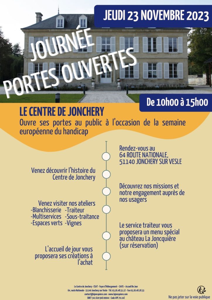 Journée Portes Ouvertes 23 décembre Jonchery